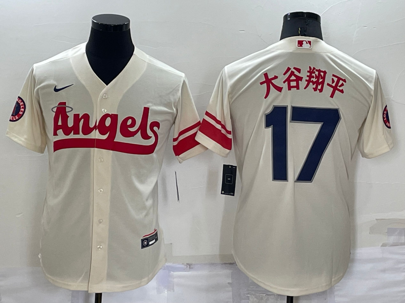 Men's Los Angeles Angels Shohei Ohtani #17 Cream City Connect Team Jersey